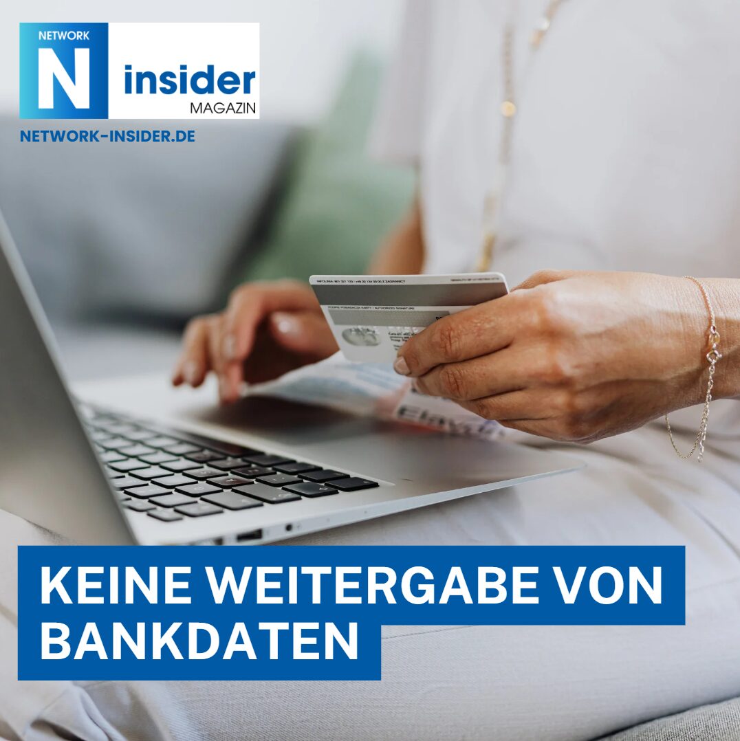 keine weitergabe bankdaten